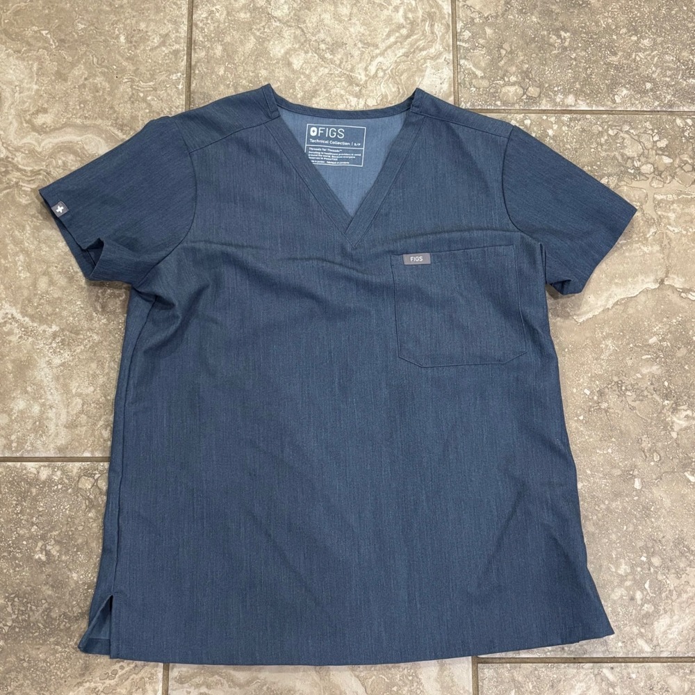 FIGS Technical Collection Womens Scrub Top Catarina V-Neck Chest Pocket Size S/P
